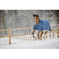 Manta Equithème - TYREX Aisance 1200D - Cuello Alto Azul cobalto