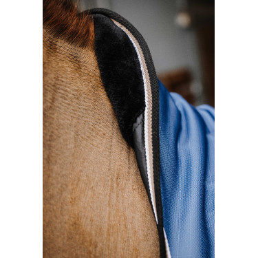 Manta Equithème - TYREX Aisance 1200D - Cuello Alto Azul cobalto