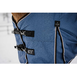 Manta Equithème - TYREX Aisance 1200D - Cuello Alto Azul cobalto