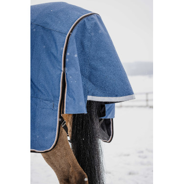Manta Equithème - TYREX Aisance 1200D - Cuello Alto Azul cobalto