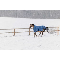 Manta Equithème - TYREX Aisance 1200D - Cuello Alto Azul cobalto