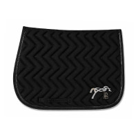 Manta de silla Pénélope de terciopelo Negro / negro