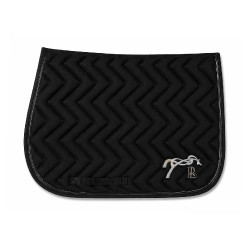 Manta de silla Pénélope de terciopelo Negro / negro