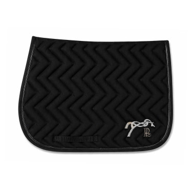 Manta de silla Pénélope de terciopelo Negro / negro