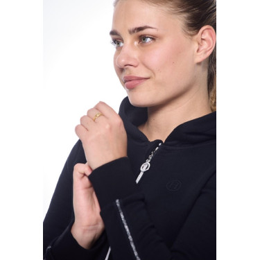 Sudadera con cremallera Harcour Sworm mujer Negro