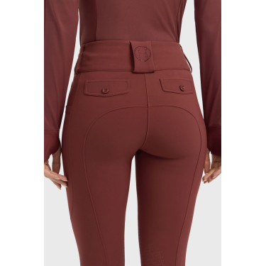 Pantalón de equitación Luce Harcour Vid de uva Burdeos