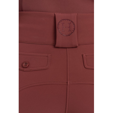 Pantalón de equitación Luce Harcour Vid de uva Burdeos