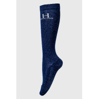 Calcetines con purpurina Harcour Happy, paquete de 2 Marino Azul marino