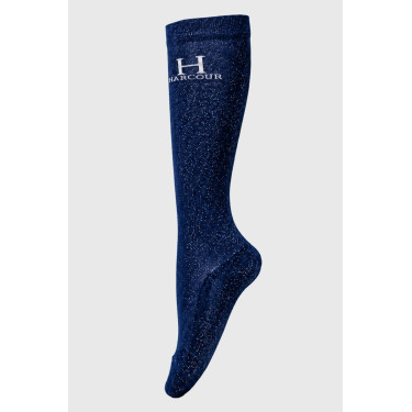 Calcetines con purpurina Harcour Happy, paquete de 2 Marino Azul marino