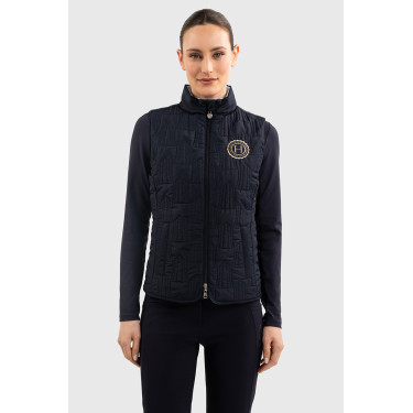Chaleco sin mangas Harcour Quickstara Reversible Mujer CSIO La Baule Marino / marinera cielo Azul marino