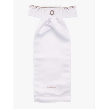 Corbata de concurso LeMieux Brilliance Blanco / espresso
