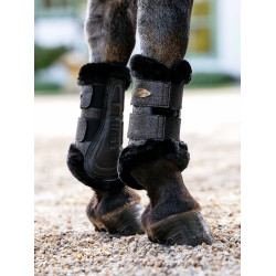 Guêtres flexibles LeMieux con ribete de forro polar Brilliance Negro
