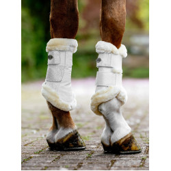 Guêtres flexibles LeMieux con ribete de forro polar Brilliance Blanco Guêtres flexibles LeMieux con ribete de forro polar Brilliance Blanco