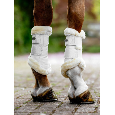 Guêtres flexibles LeMieux con ribete de forro polar Brilliance Blanco Guêtres flexibles LeMieux con ribete de forro polar Brilliance Blanco
