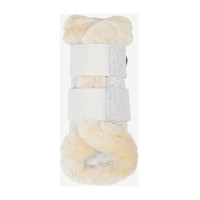 Guêtres flexibles LeMieux con ribete de forro polar Brilliance Blanco