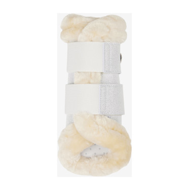 Guêtres flexibles LeMieux con ribete de forro polar Brilliance Blanco Guêtres flexibles LeMieux con ribete de forro polar Brilliance Blanco
