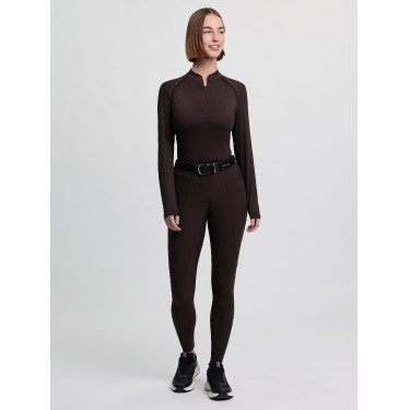 Pantalón de equitación LeMieux con refuerzos de silicona Brilliance para mujer Café exprés Marr&amp;amp;amp;oacute;n
