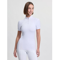 Polo de concurso LeMieux de manga corta Brilliance Verity para mujer Blanco Polo de concurso LeMieux de manga corta Brilliance Verity para mujer Blanco