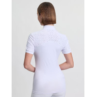 Polo de concurso LeMieux de manga corta Brilliance Verity para mujer Blanco Polo de concurso LeMieux de manga corta Brilliance Verity para mujer Blanco