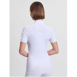 Polo de concurso LeMieux de manga corta Brilliance Verity para mujer Blanco Polo de concurso LeMieux de manga corta Brilliance Verity para mujer Blanco