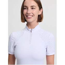 Polo de concurso LeMieux de manga corta Brilliance Verity para mujer Blanco Polo de concurso LeMieux de manga corta Brilliance Verity para mujer Blanco