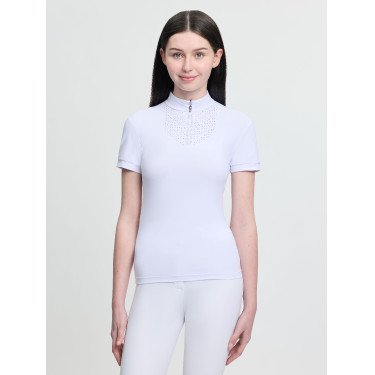 Polo de concurso de manga corta Young Rider LeMieux Brilliance Livvy Blanco Polo de concurso de manga corta Young Rider LeMieux Brilliance Livvy Blanco
