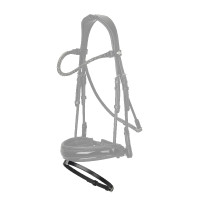 Sanglión LeMieux Kudos Flash de cuero charolado Negro / plata