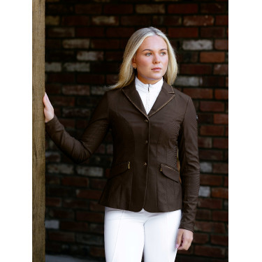 Chaqueta de concurso LeMieux Brilliance Diana para mujer Café exprés Marr&amp;amp;amp;oacute;n
