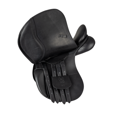 Silla mixta Waldhausen de cuero Comfort Negro