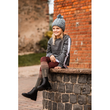 Gorro de punto Horze Leighton Teens con forro polar Gris