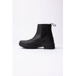 Botines jodhpur Horze Sporty de cuero vegano con detalles de efecto cristal Negro