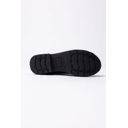 Botines jodhpur Horze Sporty de cuero vegano con detalles de efecto cristal Negro