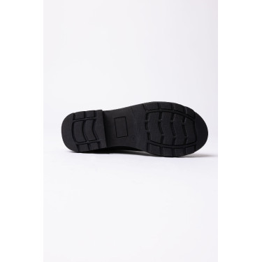 Botines jodhpur Horze Sporty de cuero vegano con detalles de efecto cristal Negro