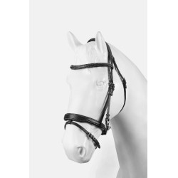 Brida de salto Horze Deauville con mosquetones Negro