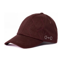 Gorra Horze infantil pespunteada Caoba rojo burdeos