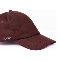 Gorra Horze infantil pespunteada Caoba rojo burdeos