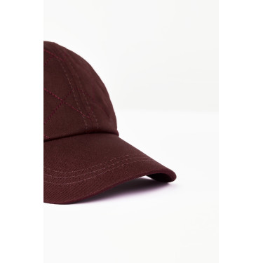 Gorra Horze infantil pespunteada Caoba rojo burdeos