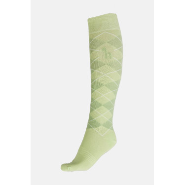 Calcetines Horze Holly de rombos Jade blanco