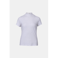 Polo de concurso B Vertigo Charlotta mujer de manga corta Blanco / azul turquesa