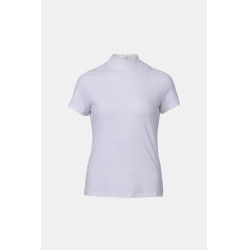 Polo de concurso B Vertigo Charlotta mujer de manga corta Blanco / azul turquesa Polo de concurso B Vertigo Charlotta mujer de manga corta Blanco / azul turquesa