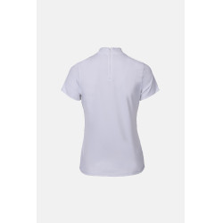 Polo de concurso B Vertigo Charlotta mujer de manga corta Blanco / azul turquesa Polo de concurso B Vertigo Charlotta mujer de manga corta Blanco / azul turquesa