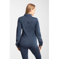 Camisa western para mujer Horze Ulrika Mezclilla azul
