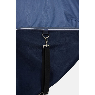 Manta de exterior impermeable Horze Aircool 3D con cuello desmontable Gris