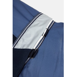Manta de exterior impermeable Horze Aircool 3D con cuello desmontable Gris