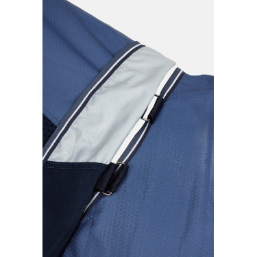 Manta de exterior impermeable Horze Aircool 3D con cuello desmontable Gris