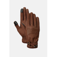 Guantes de equitación western de cuero Horze Dakota Castaño Marr&amp;amp;amp;oacute;n