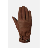 Guantes de equitación western de cuero Horze Dakota Castaño Marr&amp;amp;amp;oacute;n