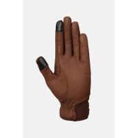 Guantes de equitación western de cuero Horze Dakota Castaño Marr&amp;amp;amp;oacute;n