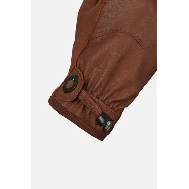 Guantes de equitación western de cuero Horze Dakota Castaño Marr&amp;amp;amp;oacute;n