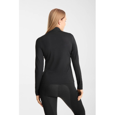 Camiseta técnica refrescante Horze Emmie de manga larga para mujer Negro